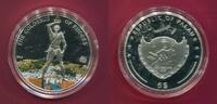 Palau 5 Dollars Silbermünze teilcoloriert 2009 Antique 7 Wonders of the World - The Colossus of Rhodes proof in capsule, no certificate