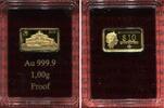 Salomonen, Solomon Islands 10 Dollar Münzbarren Gold 2015 Dresden Semperoper - Die Wahrzeichen der Welt - Münzbarren aus reinem Gold Proof with c...