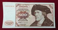 BRD,Deutsche Bundesbank 500 DM Deutsche Mark 1960 Burg Eltz / Männerportrait Serie V used, please se