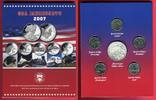 USA 1 Dollar Silver-Eagle + 5 Quarter je 0,25 Dollar USA Jahressatz 2007 incl. Silver-Eagle -