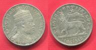 Ethiopia Äthiopien 1/2 Birr Menelik II. -