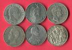 Bayern, Preußen 6 x 2 Mark Silbermünzen Kaiserreich Lot - 6 Münzen/Typen -