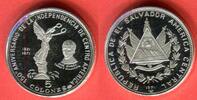 El Salvador 5 Colones Silbermünze 1971 150. Jahrestag der Unabhängigkeit Proof-, small hairlines