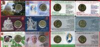 Vatikan 6 x 50 Cents Kursmünze (2xmit Briefmarke) Vatikan 6 x 50 Cent Coincard Lot -