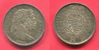 England Großbritannien United Kingdom Half Crown Halfcrown 1/2 Crown George III. 1760 - 1820 1. Portrait Bull Head -