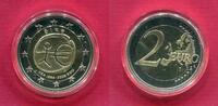 Irland, Ireland 2 Euro Gedenkmünze 2009 Währungsunion 1999-2009 Proof with capsule & box