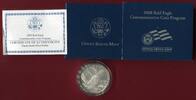 USA 1 Dollar Silbermünze 2008 United States Mint Bald Eagle unc in capsule, certificate, orig. packaging