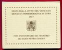 Vatikan 2 Euro Gedenkmünze 1950 Jahre Martyrium der hll. Petrus und Paulus -
