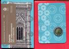 San Marino 2 Euro Gedenkmünze 2017 750. Geburtstag Giotto di Bondo Maler unc in folder, orig. packaging