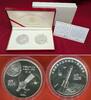 China Volksrepublik PRC 2 x 10 Yuan Silbermünzen 40th Anniversary of Aerospace Industry - Luft- und Raumfahrtindustrie -