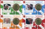 Vatikan 4 x 50 Cents Kursmünze Coincard Lot - Papst Franziskus -