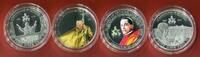 Palau 4 x 1 Dollar Ku/Ni versilbert Leben und Werk Life and Works of John Paul II. & 80 Year of Vatican City -