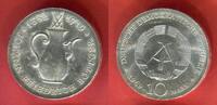 DDR 10 Mark Silbergedenkmünze 250. Todestag von Johann Friedrich Böttger -