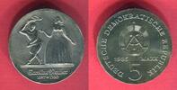 DDR 5 Mark Cu/Ni Neusilber Gedenkmünze 225. Todestag Caroline Neuber -