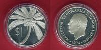 Samoa 1 Tala Silbergedenkmünze 1974 Kokosnuss-Palme proof in capsule