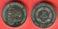 DDR 20 Mark Silbergedenkmünze 1970 150. Geburtstag Friedrich Engels (1820-1895) au cleaned, hairlines, tiny edgenick