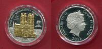 Cook-Inseln 10 Dollars Silbermünze Westminster Abbey Skulpturmünze (1 oz, m. 24-Karat-Teilvergoldung) -