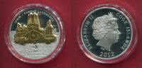 Cook-Inseln 10 Dollars Silbermünze Spain - Famous Landmarks Skulpturmünze (1 oz, m. 24-Karat-Teilvergoldung) -