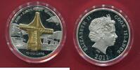 Cook-Inseln 10 Dollars Silbermünze Windmühlen Kinderdijk Skulpturmünze (1 oz, m. 24-Karat-Teilvergoldung) -