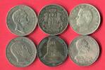 Bayern, Hamburg, Preußen, Württemberg 6 x 3 Mark Silbermünzen Kaiserreich Lot 6 Typen -