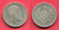 2 Mark 1896 F Wilhelm II. König von Württemberg ef