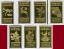 Gabun 7 x 3000 Francs CFA, je 1 g Goldbarren Investment Coin Bar Collection - Tribute Edition 2018 -