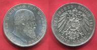 5 Mark Silbermünze 1913 Württemberg Kursmünze, König Wilhelm II vz winz. Kratzer