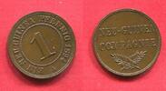 1 Pfennig 1894 - A German New Guinea Deutsch Neuguinea Ein Neu-Guinea Compagnie Pfennig 467,215 were melted Eingeschmolzen f. prägefrisch patina