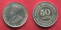 British Straits Settlements Malaysia 50 Cents George V. -