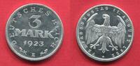 Weimarer Republik Deutschland Germany 3 Mark 1923 E Verfassungstag Key Date proof min scr.