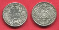 1 Mark 1908 F Germany-Empire Kaiserreich Deutschland Deutsches Kaiserreich Kursmünze vz-prfr.