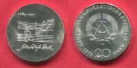 Deutsche Demokratische Republik DDR 20 Mark Silbergedenkmünze 225. Todestag von Johann Sebastian Bach -