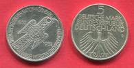Bundesrepublik Deutschland, Germany FRG 5 DM Gedenkmünze Silber Germanisches Museum in Nürnberg Adlerfibel -
