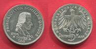 Bundesrepublik Deutschland, Germany FRG 5 DM Silber Gedenkmünze 150. Todestag von Friedrich von Schiller -