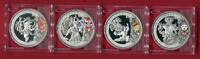 China 4 x 10 Yuan Silbermünzen Olympische Spiele 2008 Peking - Vier Motive (4 x 1 oz, m. Farbapplikation) -