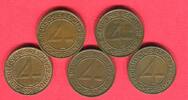 Weimarer Republik 5 x 4 Reichspfennig Brüning Taler Lot - ohne E -