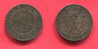 1 Centesimo 1826 P Adlerkopf Italien Sardinien Carlo Felice vz Patina