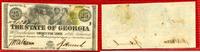 State of Georgia Konföderierte Staaten 25 Cents Banknote Ausgegeben !!! Confederate States of America 25 Cents The State of Georgia 1863 R -