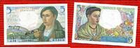 Frankreich France 1 Francs Frankreich 5 Francs Typ Berger 2.6.1943 Ser. J. 14 -