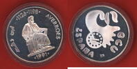 Spanien 5 ECU 1991 Averroes Proof with capsule, certificate