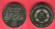 DDR 5 Mark Neusilber Gedenkmünze zum 75. Todestag von Johannes Brahms 1833 - 1897 -