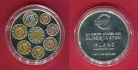 Irland Gedenkprägung Medaille Die ersten Euro-Münzen v. Irland 2002, vergoldete/verkupferte Applikationen -