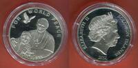Salomon-Inseln, Solomon Islands 10 Dollars 2010 For World Peace - Johannes Paul ll und Mutter Teresa - Für Weltfrieden - Proof with capsule with ...