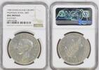 Neuseeland 1 Crown Silbermünze 1949 König George VI. NGC UNC Details