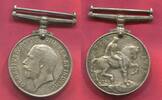 Englang Großbritannien Great Britain Silbermedaille Tragbar British War Medal 1914-1918 Geroge V. -