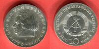 DDR Deutsche Demokratische Republik 10 Mark Silbergedenkmünze 200. Geburtstag Ludwig van Beethoven -
