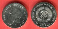 DDR 20 Mark Silbergedenkmünze 1970 150. Geburtstag Friedrich Engels (1820-1895) unc