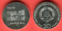 Deutsche Demokratische Republik DDR 20 Mark Silbergedenkmünze 1975 225. Todestag von Johann Sebastian Bach unc