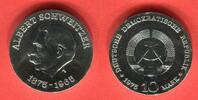 DDR 10 Mark Silbergedenkmünze 100. Geburtstag von Albert Schweitzer -