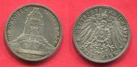 Sachsen, Saxony German Empire 3 Mark Silber 1913 V&ouml;lkerschlachtdenkmal L... 55,00 EUR  Excl. 9,00 EUR Verzending